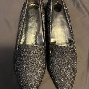 Adrianna Papell Shimmering Silver Loafers